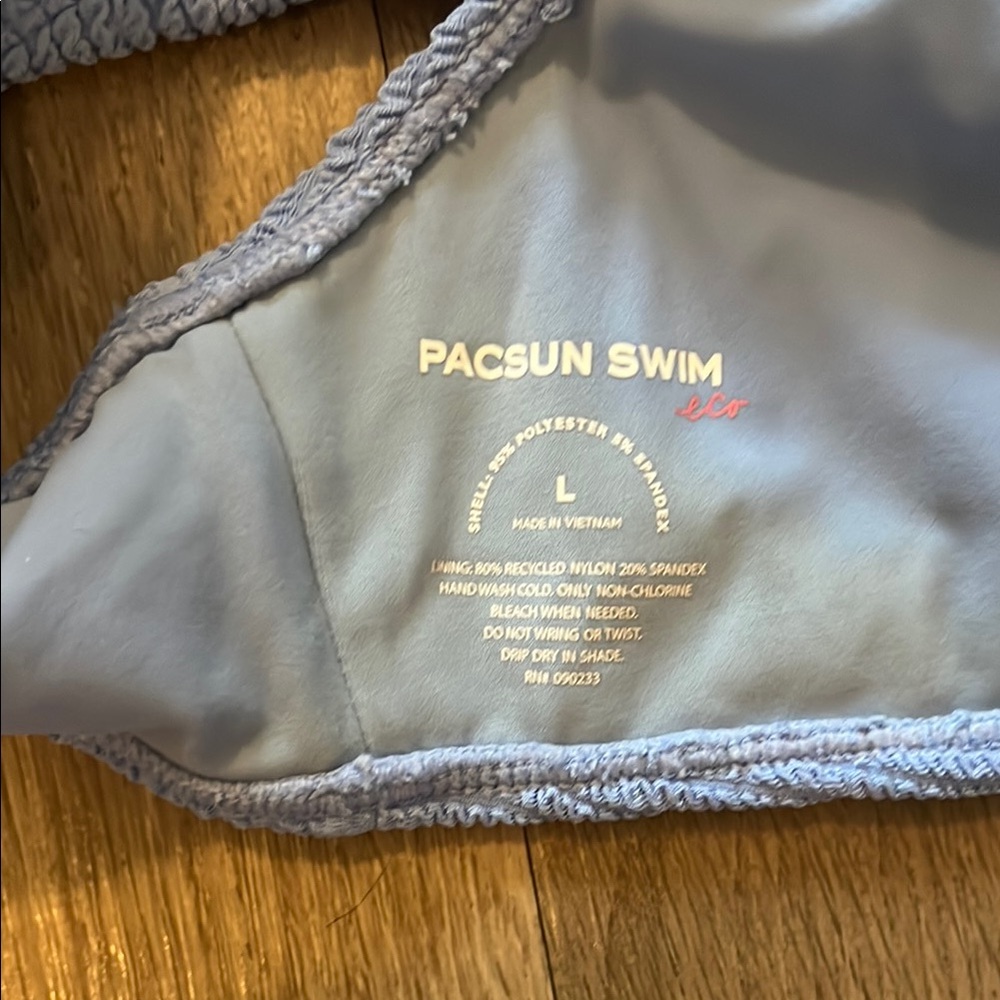 PacSun Blue Textured Bikini Set - Picture 5 of 7